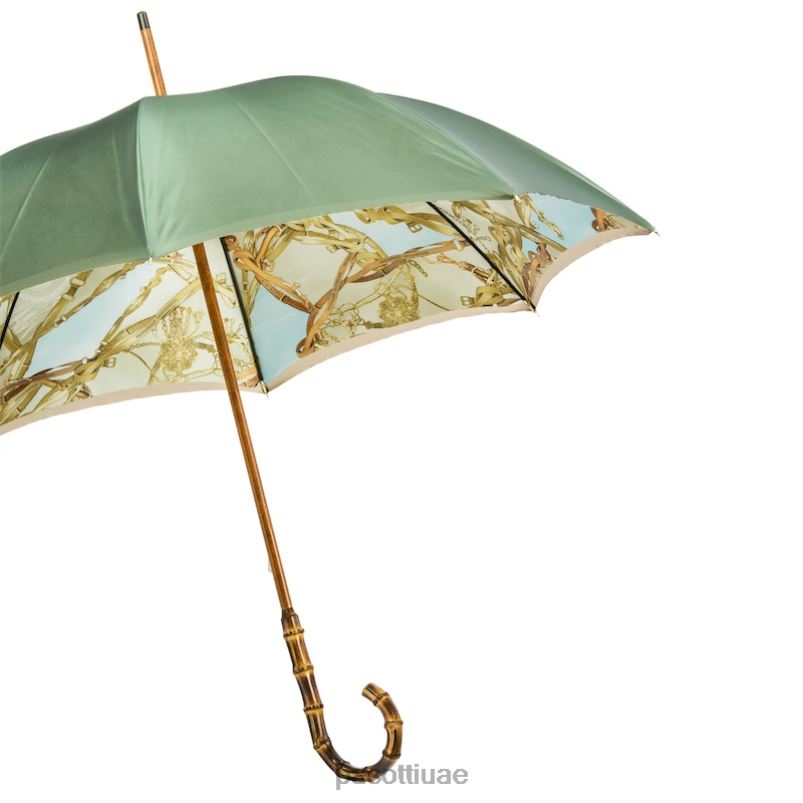 مظلة | 397 58152-3 ب - مظلة بمقبض من الخيزران مع لجام وقماش مزدوج PASOTTI Z446V486